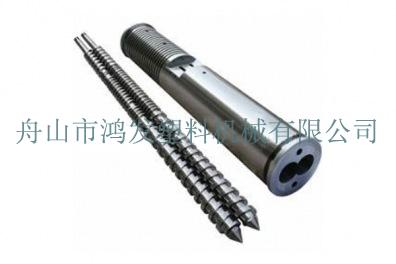 平行雙孔機筒螺桿